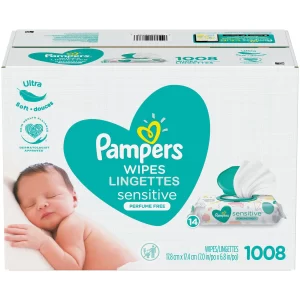 Pampers Baby Wipes Sensitive Perfume Free 14X Pop-Top Packs 1008 Count