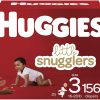 Baby Diapers Size 3, 156 Ct, Huggies Little Snugglers