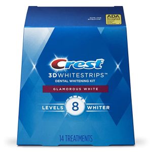 Crest 3D White Luxe Whitestrip Teeth Whitening Kit, Glamorous White, 14 Treatments, (Packaging May Vary)