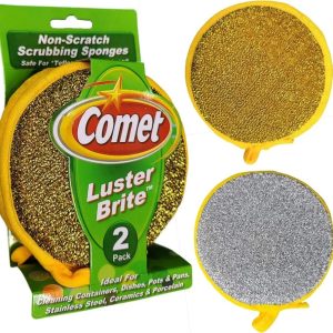 Comet Non Scratch Scrubbing Sponges, Luster Brite 2 ea