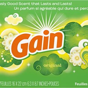 Gain Dryer Sheets Laundry Fabric Softener, Original Scent, 240 Count