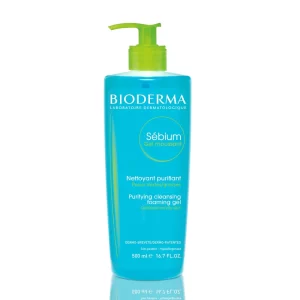 Bioderma – Sébium Cleansing and Makeup Removing Foaming Gel for Combination to Oily Skin – 16.7 fl.oz.