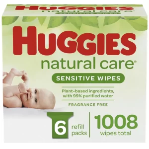 Huggies Natural Care Baby Wipes, Unscented, 6 Refill Packs (1008 Total Wipes)