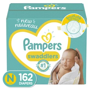 Pampers Swaddlers Diapers (Size N, 162 Count)