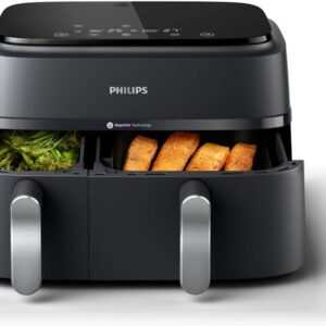 Philips Dual Basket Air Fryer – 9.5 Quarts Capacity