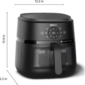 Philips Airfryer 2000 Series 13 Ways to Cook, 6.2L Capacity, Compact Design with Cooking Window, RapidAir (NA230/00)