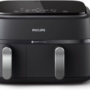 Philips Dual Basket Air Fryer – 9.5 Quarts Capacity