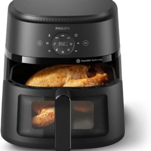 Philips Airfryer 2000 Series 13 Ways to Cook, 6.2L Capacity, Compact Design with Cooking Window, RapidAir (NA230/00)